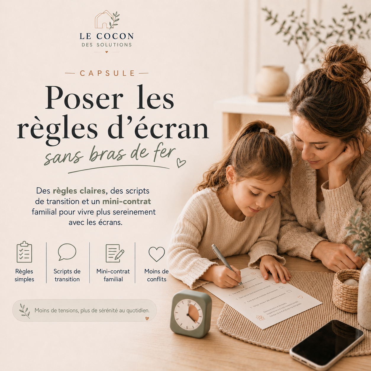 Poser les règles d’écran sans bras de fer