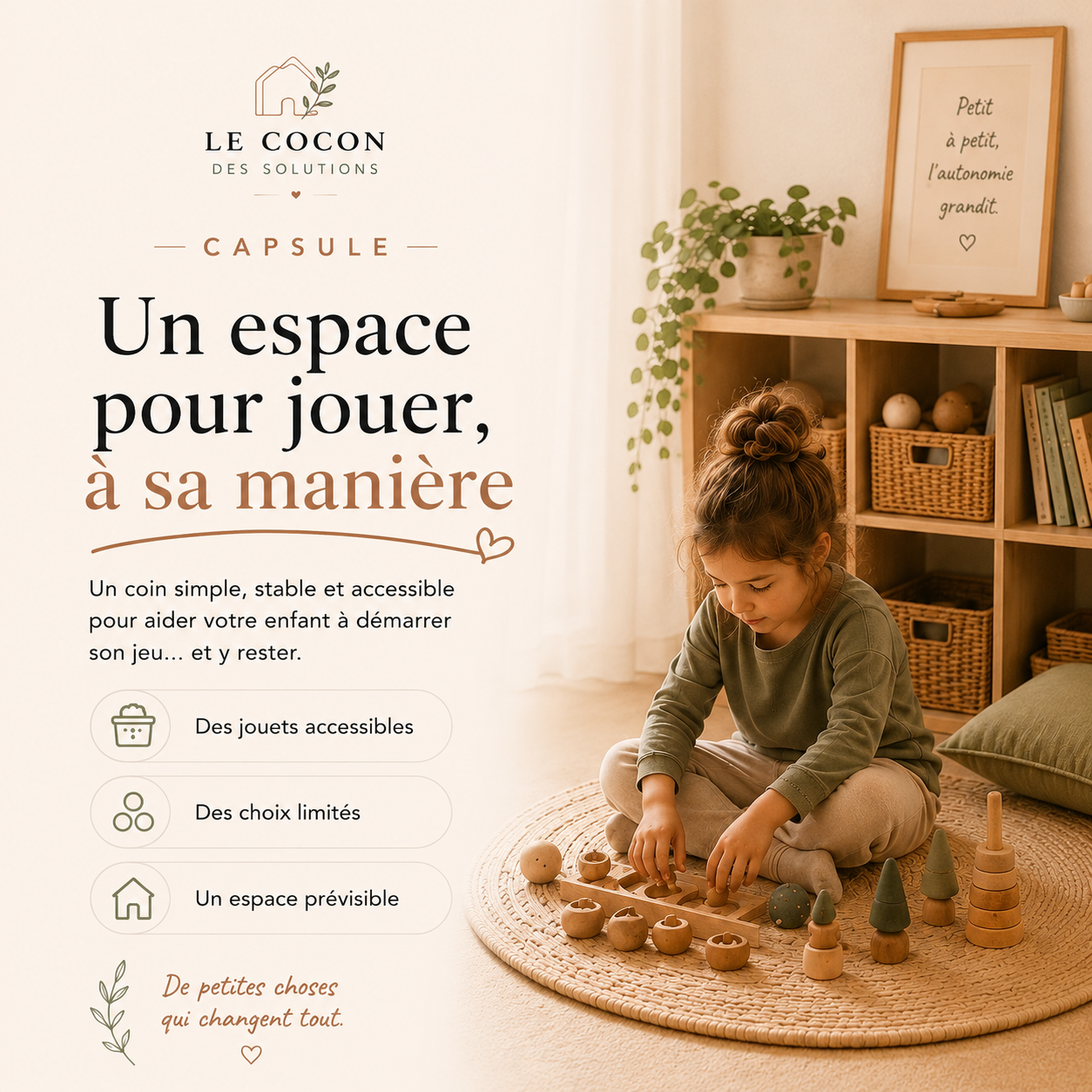 Retrouver un espace grâce au jeu autonome