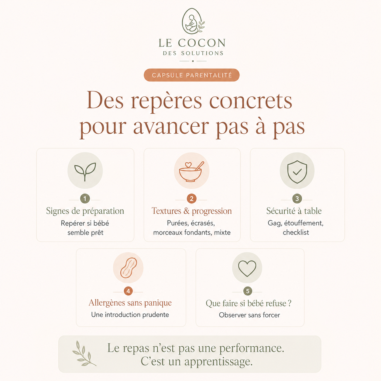 Premiers repas de bébé : commencer en douceur