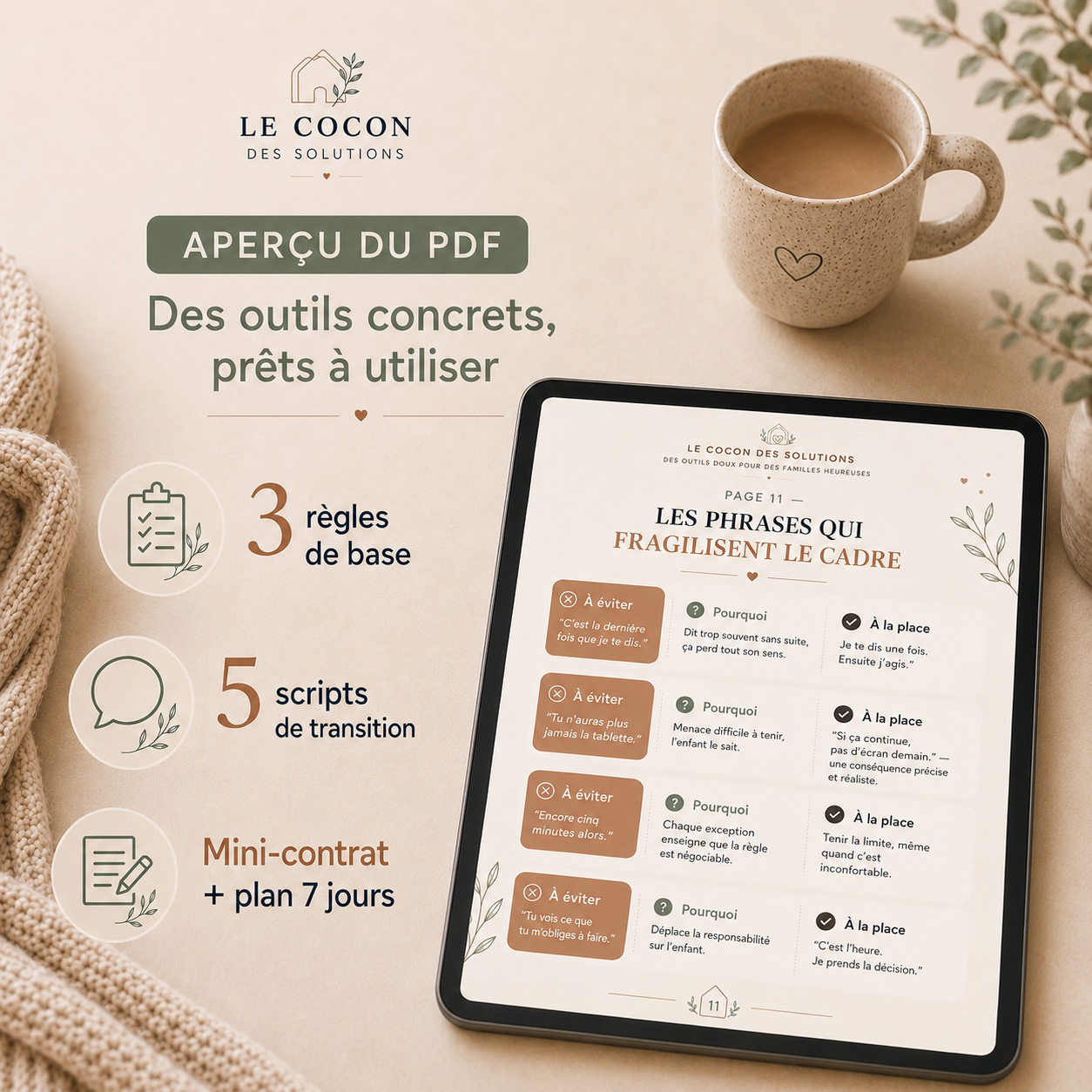 Poser les règles d’écran sans bras de fer