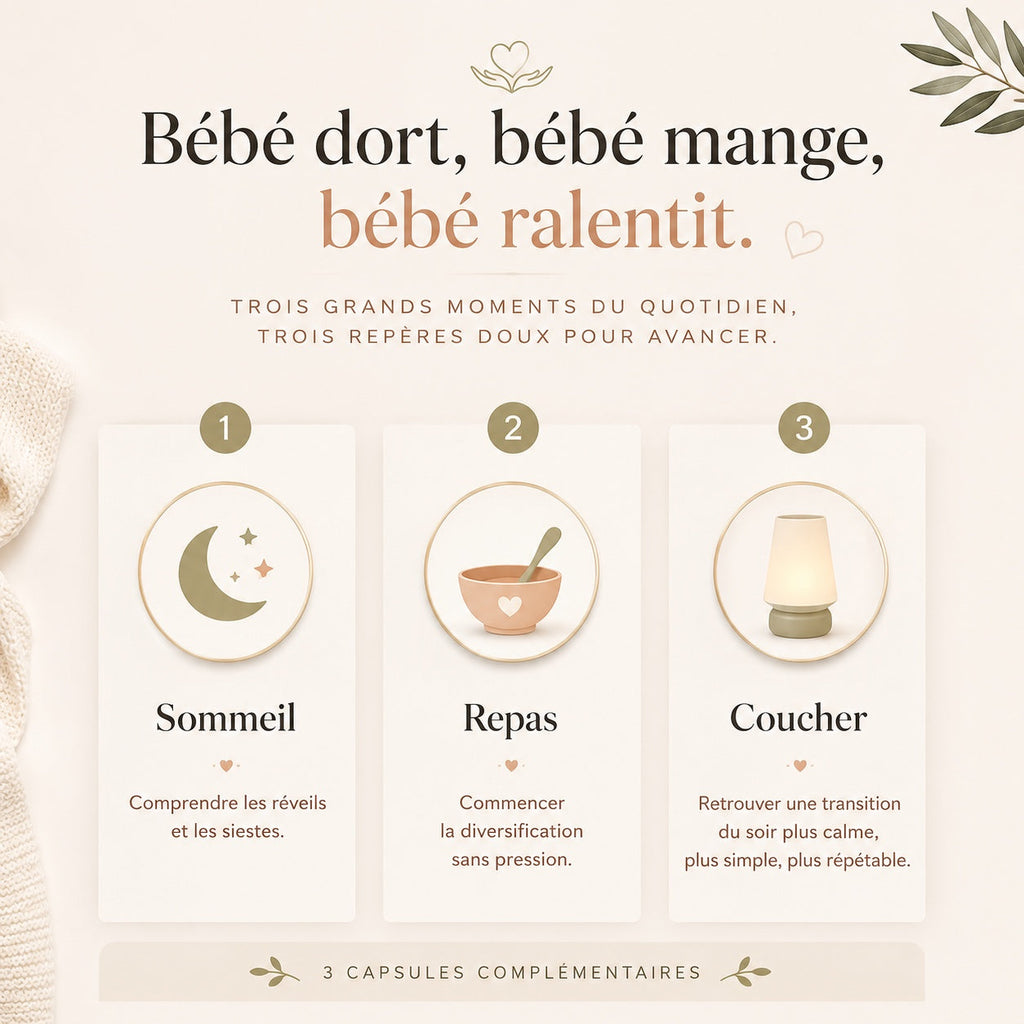 Coffret Bébé Première année plus douce - trois repères sommeil repas coucher
