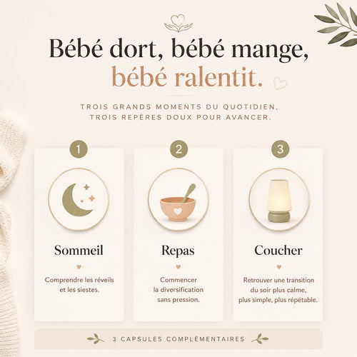 Coffret Bébé Première année plus douce - trois repères sommeil repas coucher