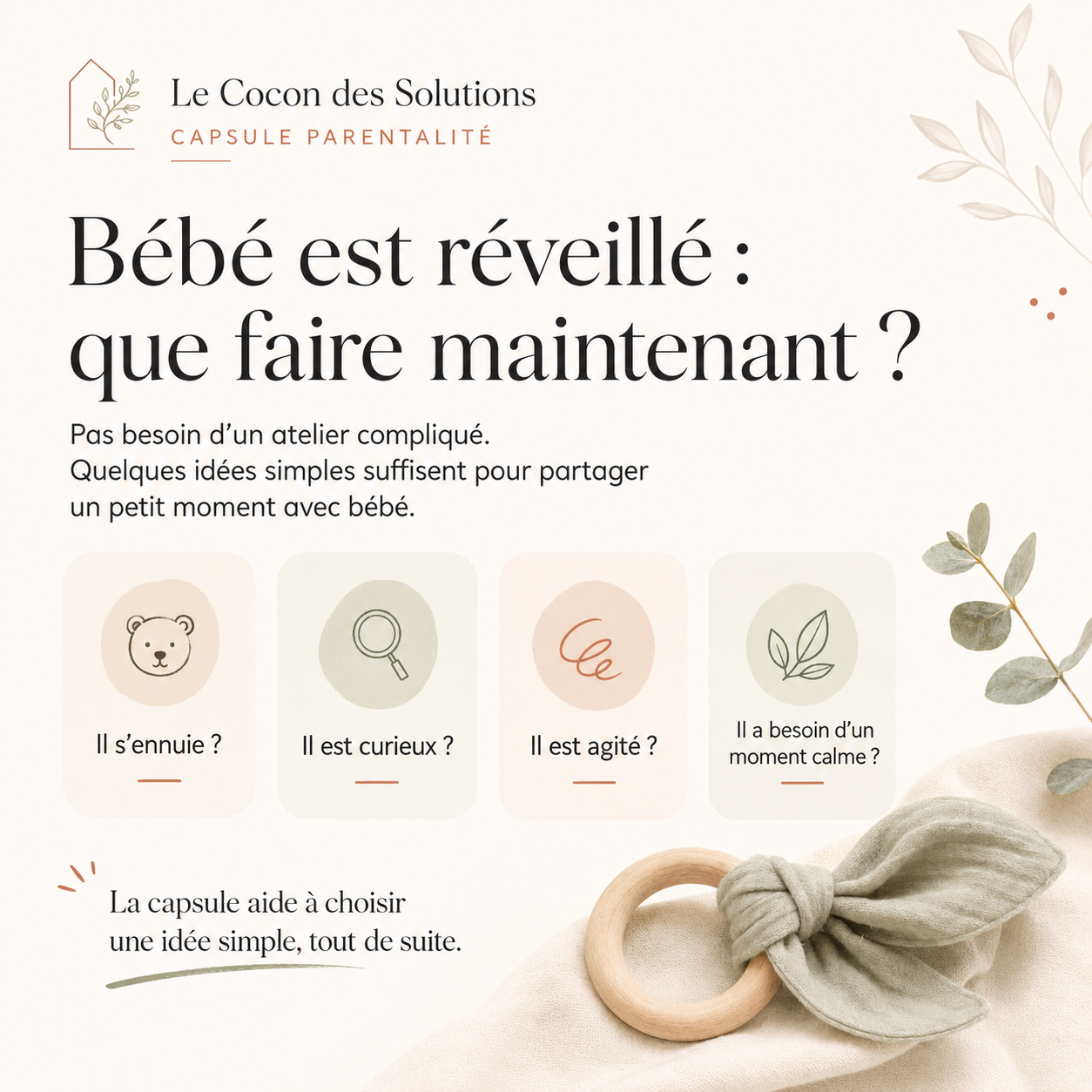 Image produit pour la capsule Jouer avec bébé : que faire quand bébé est réveillé